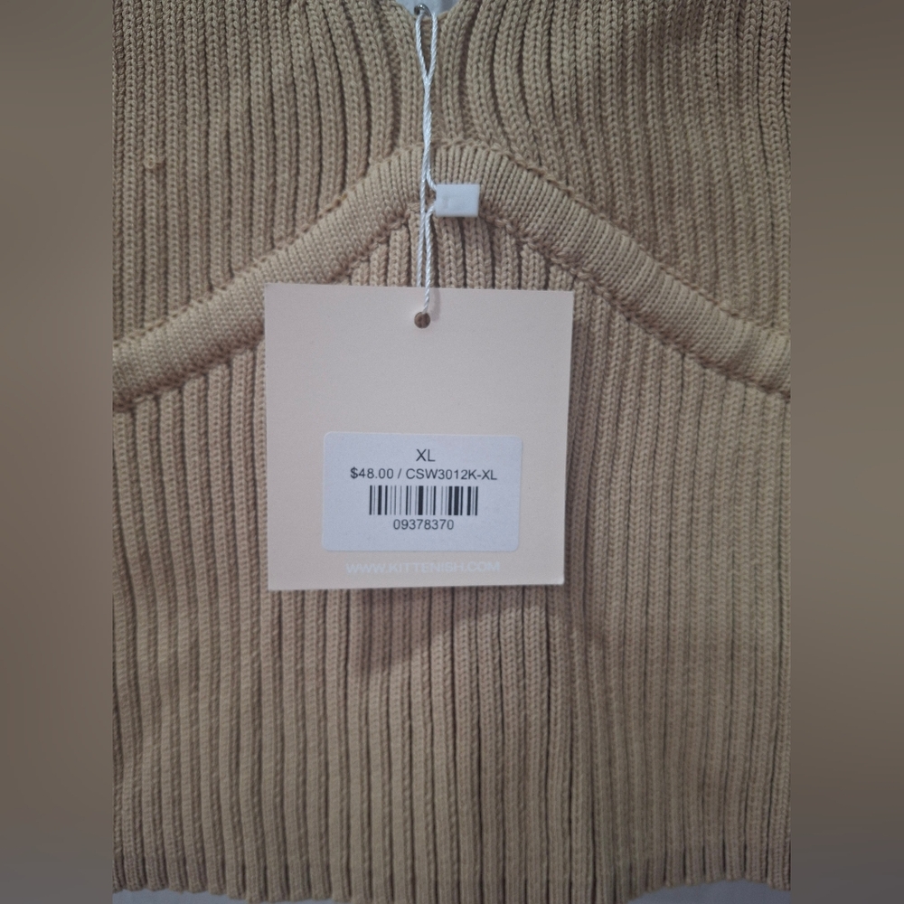 Kittenish Tan Ribbed Tank Top - Picture 4 of 6